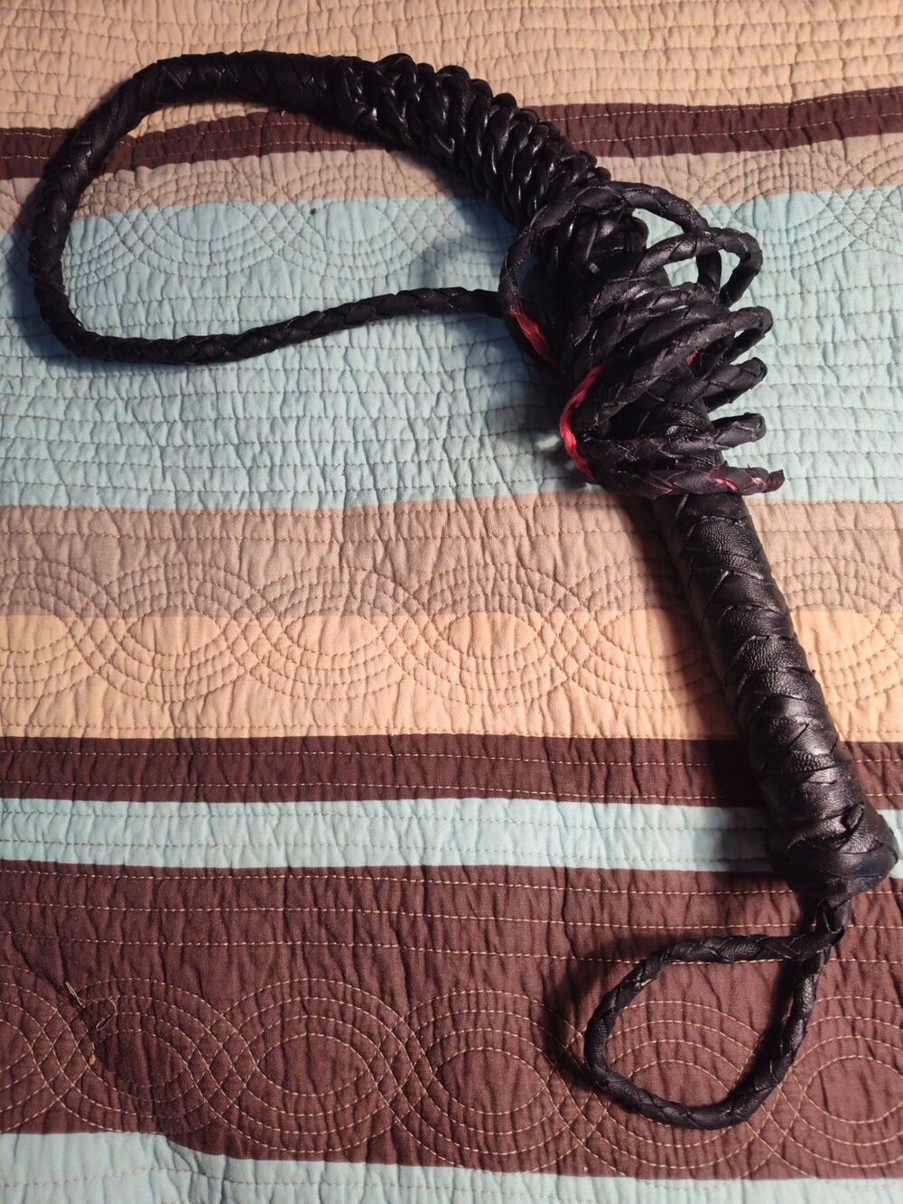Vintage Leather Bullwhip Circus Horse Riding Rodeo